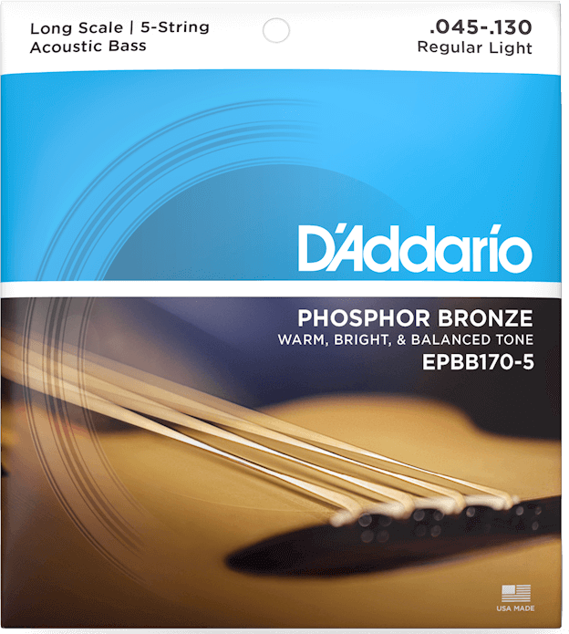 

Набор струн D'addario EPBB170-5 Acoustic Bass Phosphor Bronze Light 5-String (45-130)