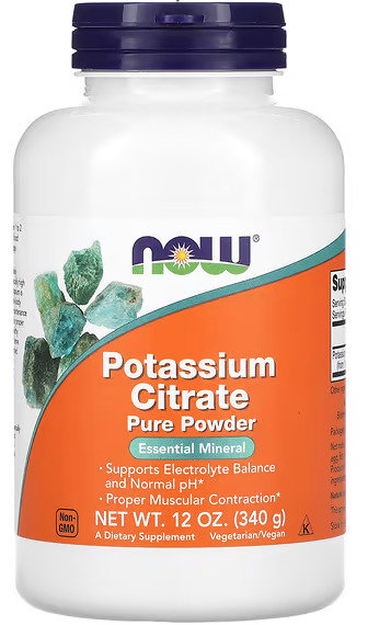 

Now Foods Potassium Citrate 340 g (Калий цитрат)