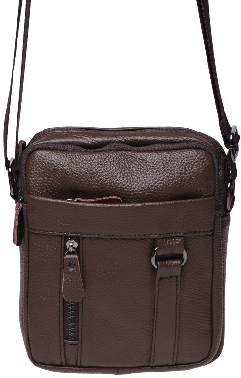 

Мужская сумка через плечо Borsa Leather коричневая (K11169a-brown)