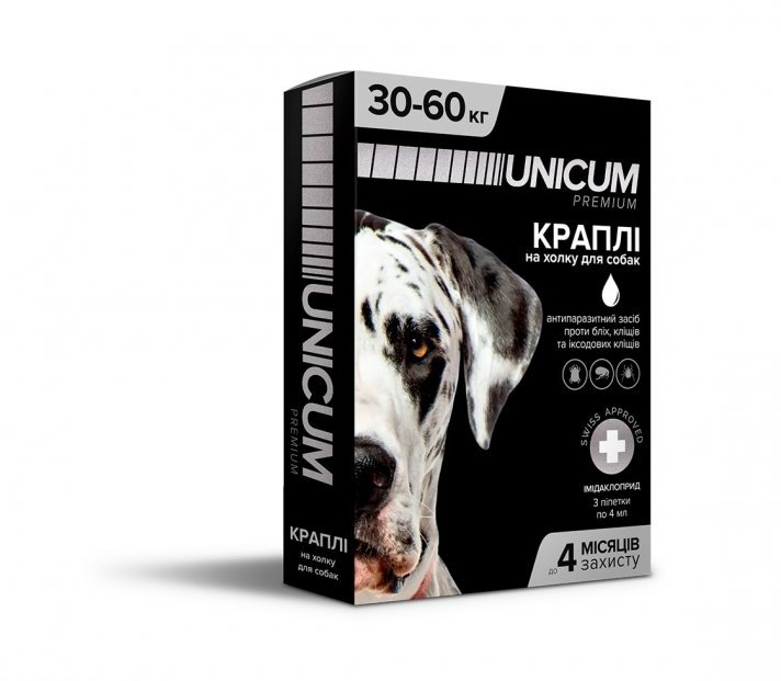 Акція на Капли от блох и клещей Unicum Premium для собак 30-60 кг имидаклоприд 10% (UN-054) від Stylus