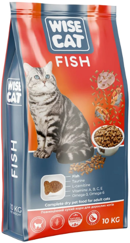 Акція на Сухой корм Wise Cat 10 кг Fish - Рыба для взрослых кошек 10 кг (4820111141296) від Stylus