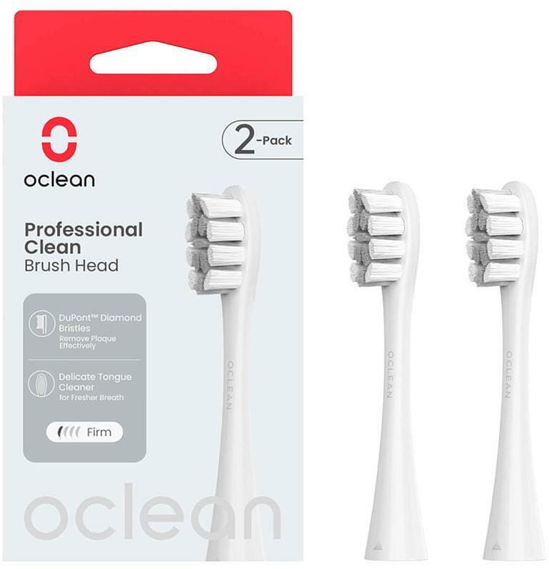 

Набор сменных щеток-насадок Oclean P1C10 Brush Head Grey (2шт)