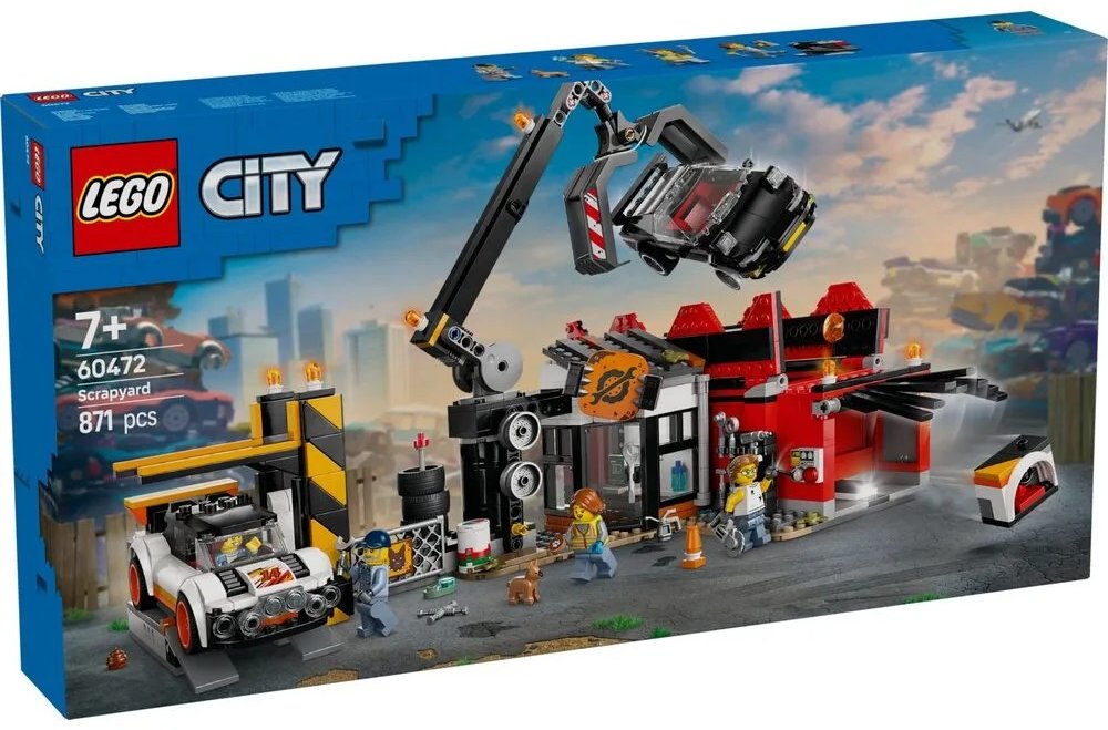 

Конструктор Lego City Сміттєзвалище з автомобілями 871 деталь (60472)