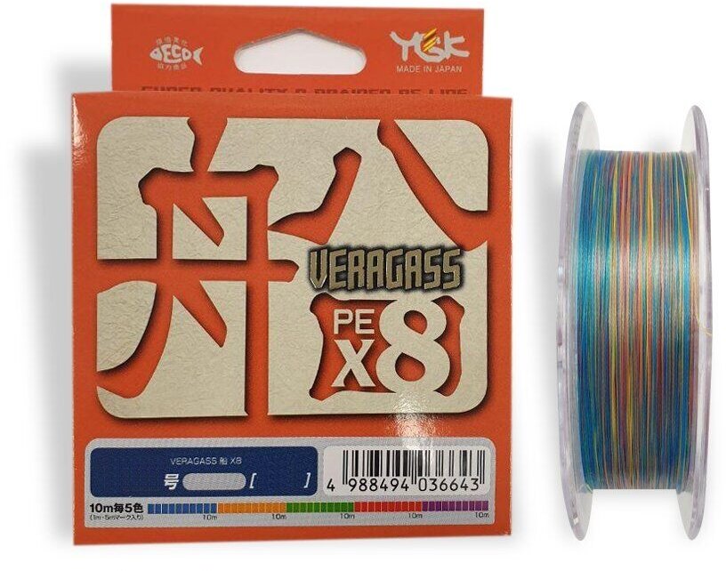 

Шнур Ygk Veragass Fune X8 - 100m connect # 0.6 / 5.2kg 10m x 5 colors (5545.02.69)