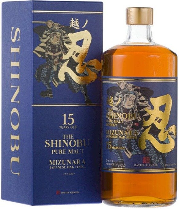 

Віскі Shinobu Pure Malt 15yo Mizunara Japanese Oak Finish gift box 0.7 л (BWR4408)