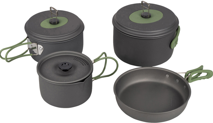 

Набор посуды Bo-Camp Explorer 4 Pieces 19 Hard Anodized Grey/Green (2200241)