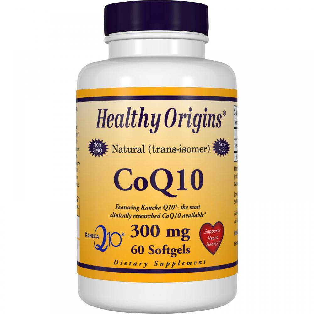 Акція на Healthy Origins CoQ10 Kaneka Q10 300 mg 60 Softgels Коэнзим Q10 від Stylus