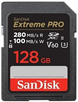 Акція на SanDisk 128GB Sdxc Class 10 UHS-II U3 V60 Extreme Pro (SDSDXEP-128G-GN4IN) від Stylus