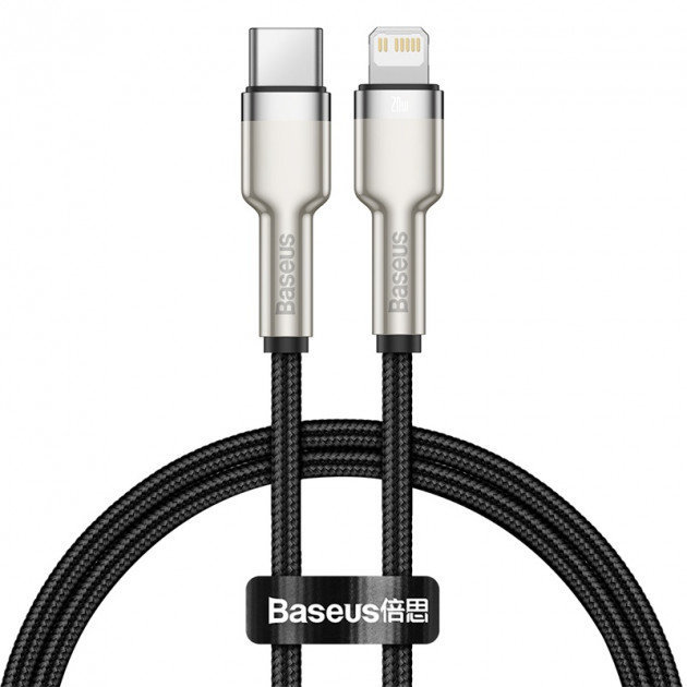 

Baseus Cable USB-C to Lightning Pd 20W Cafule Metal 1m Black (CATLJK-A01)