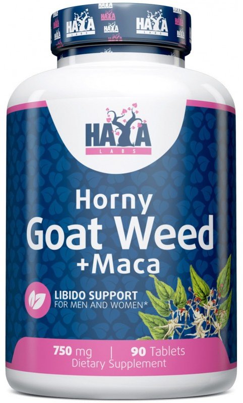 Акція на Haya Labs Horny Goat Weed Extract 750 mg + Maca Горянка с макой 90 таблеток від Stylus