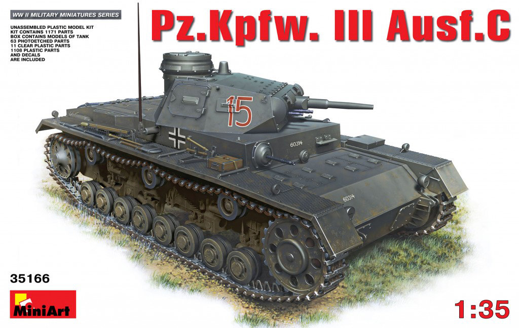 

Збірна модель MiniArt Німецький танк Pz.Kpfw.III Ausf.C (MA35166)