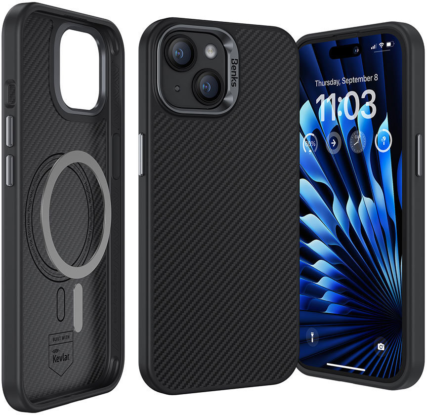 

Benks MagClap ArmorPro Case Black для iPhone 15