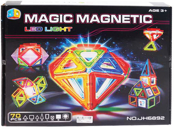 

Магнитный конструктор Bambi Magic Magnetic 70 деталей (JH6892)