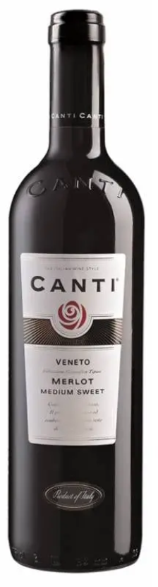 

Вино Canti Merlot Igt Veneto червоне напівсолодке 11.5% 0.75 л (BWT2390)