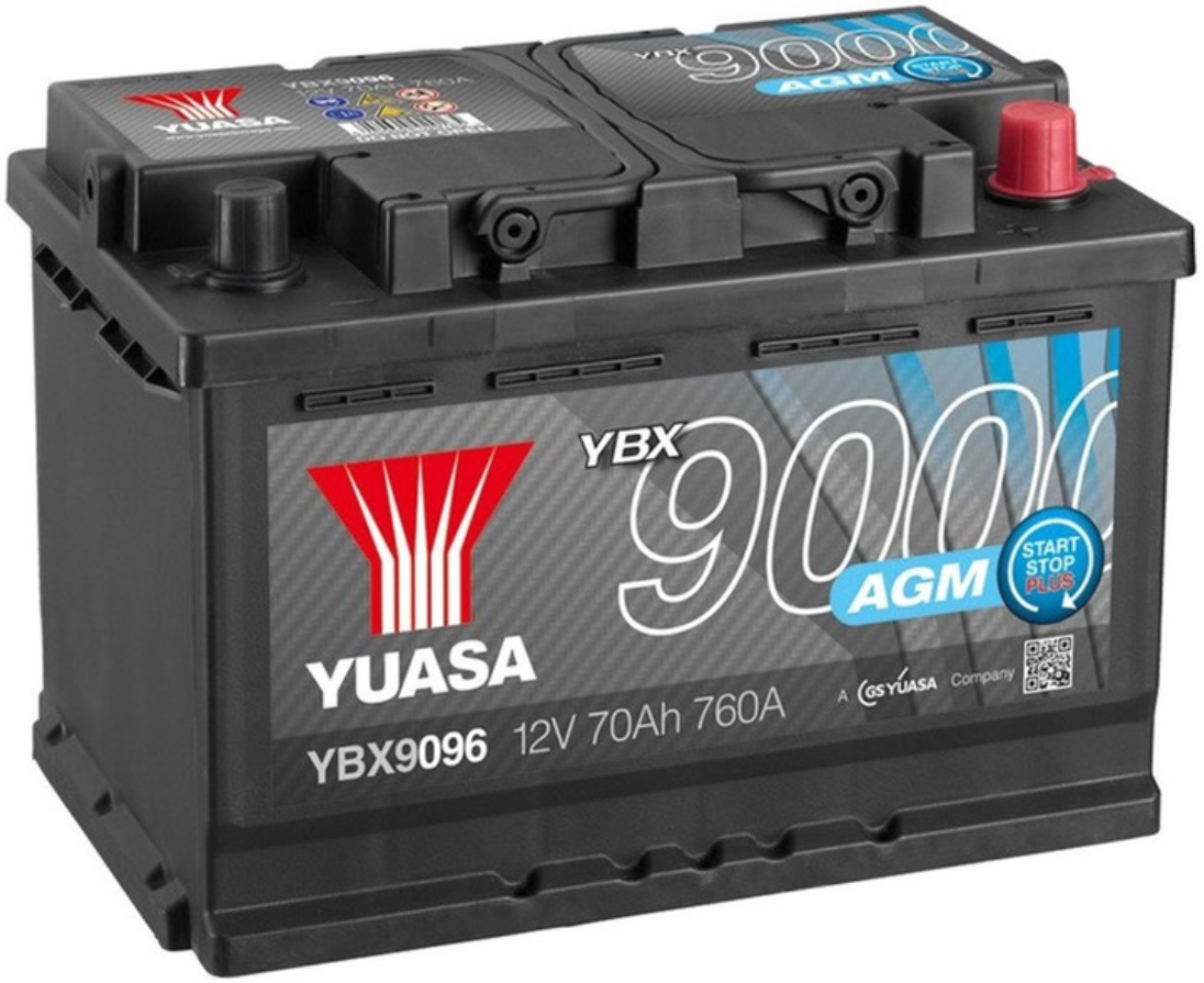 Акція на Автомобильный аккумулятор Yuasa 12V 70Ah Agm Start Stop Plus Battery (YBX9096) від Stylus