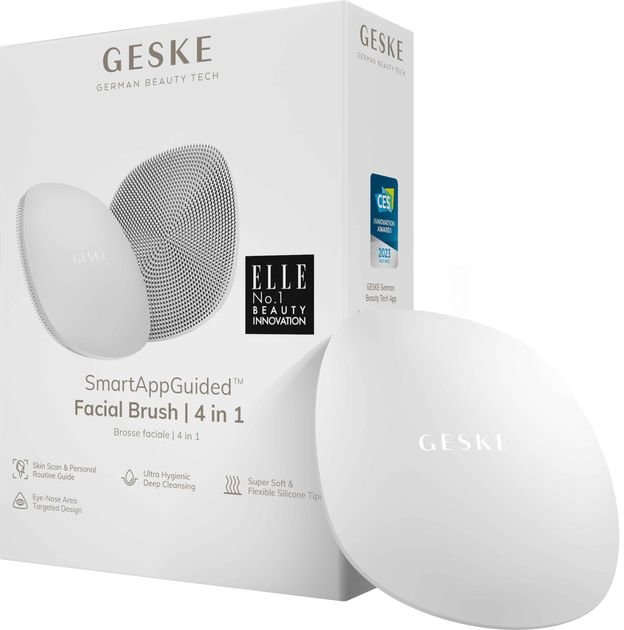 Акція на Щетка для лица Geske Facial Brush 4 в 1 White (GK000018WH01) від Stylus