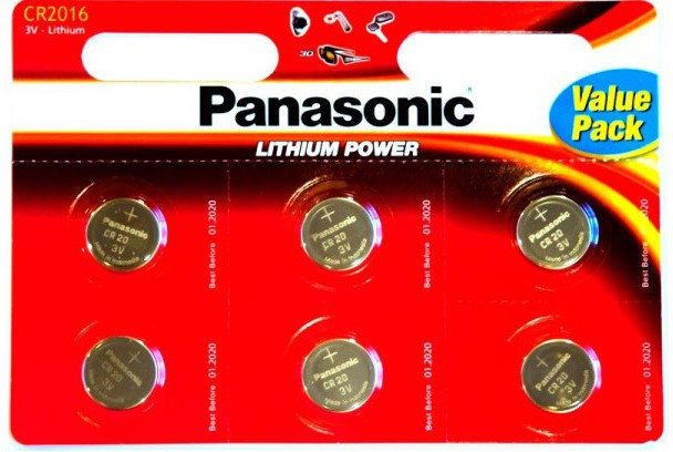 

Panasonic Cr 2016 6шт Lithium (CR-2016EL/6B)