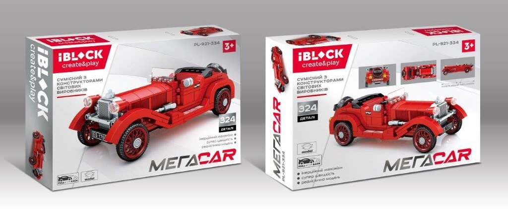 

Конструктор Iblock PL-921-334 Megacar, 324 деталей