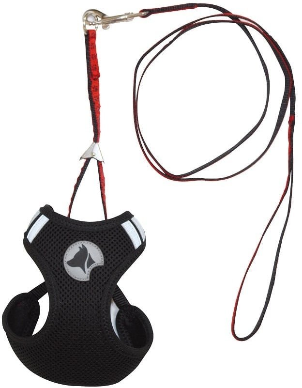 Акція на Набір Croci Hiking Parure регульована шлейка + повідець нейлон Xs шия 18-20 см груди 26-29 см Чорний (C5081647) від Y.UA