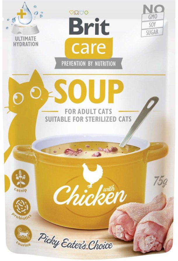 Акція на Влажный корм Brit Care Soup Chicken для котов суп с курицей 75 г х 15 шт (2700000048245) від Stylus