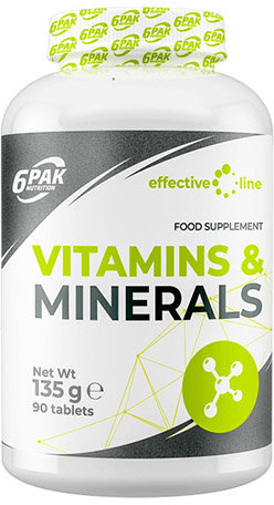 

6PAK Nutrition Vitamins and Minerals Витамины и минералы 90 таблеток