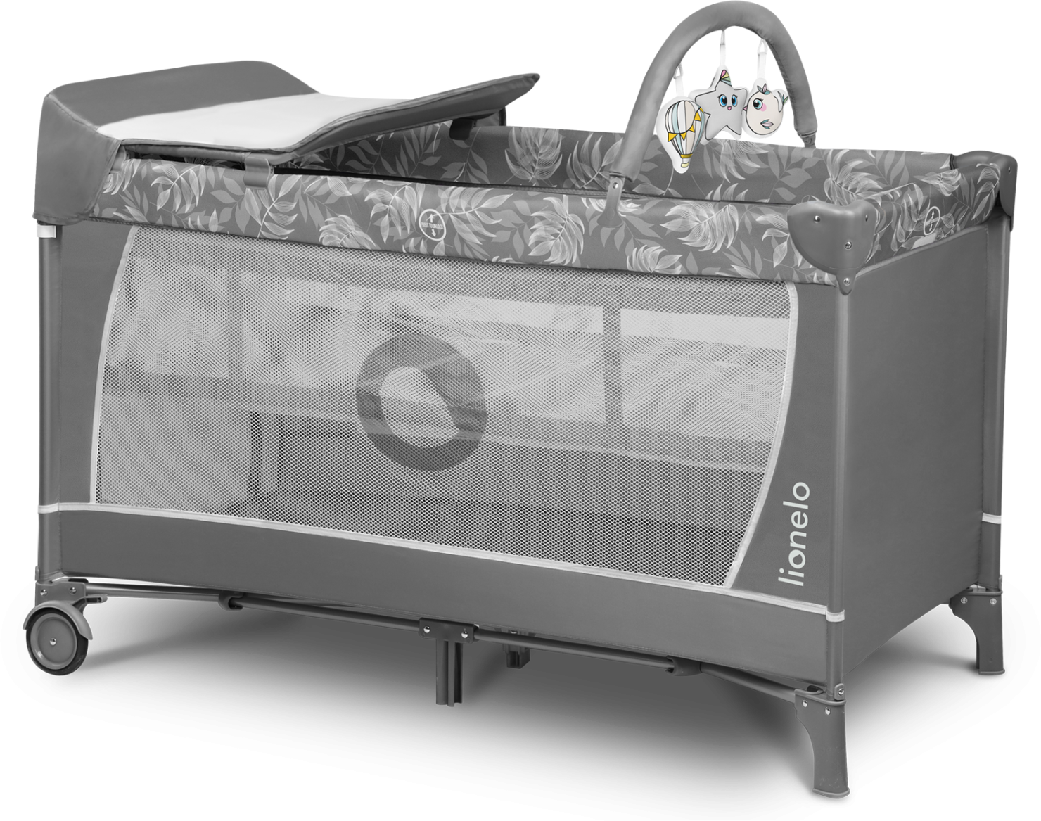 Акція на Манеж-кровать Lionelo Flower Grey Stone від Stylus
