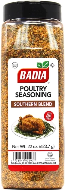 Акція на Смесь Badia Poultry Seasoning для птицы 623.7 г (033844005931) від Stylus