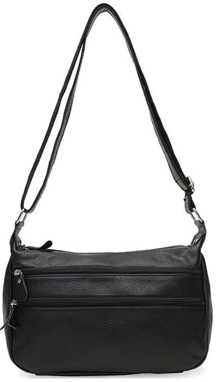 

Женская сумка через плечо Borsa Leather черная (K1028a-black)