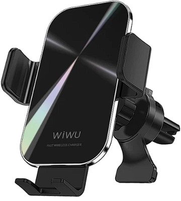 Акція на Wiwu Car Holder Wireless Charger Liberator CH-307 15W Black від Y.UA