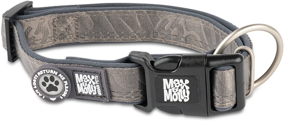 Акція на Ошейник Max & Molly Urban Pets Smart Id Collar - Matrix 2.0 Stone/S серый (4255636809602) від Stylus