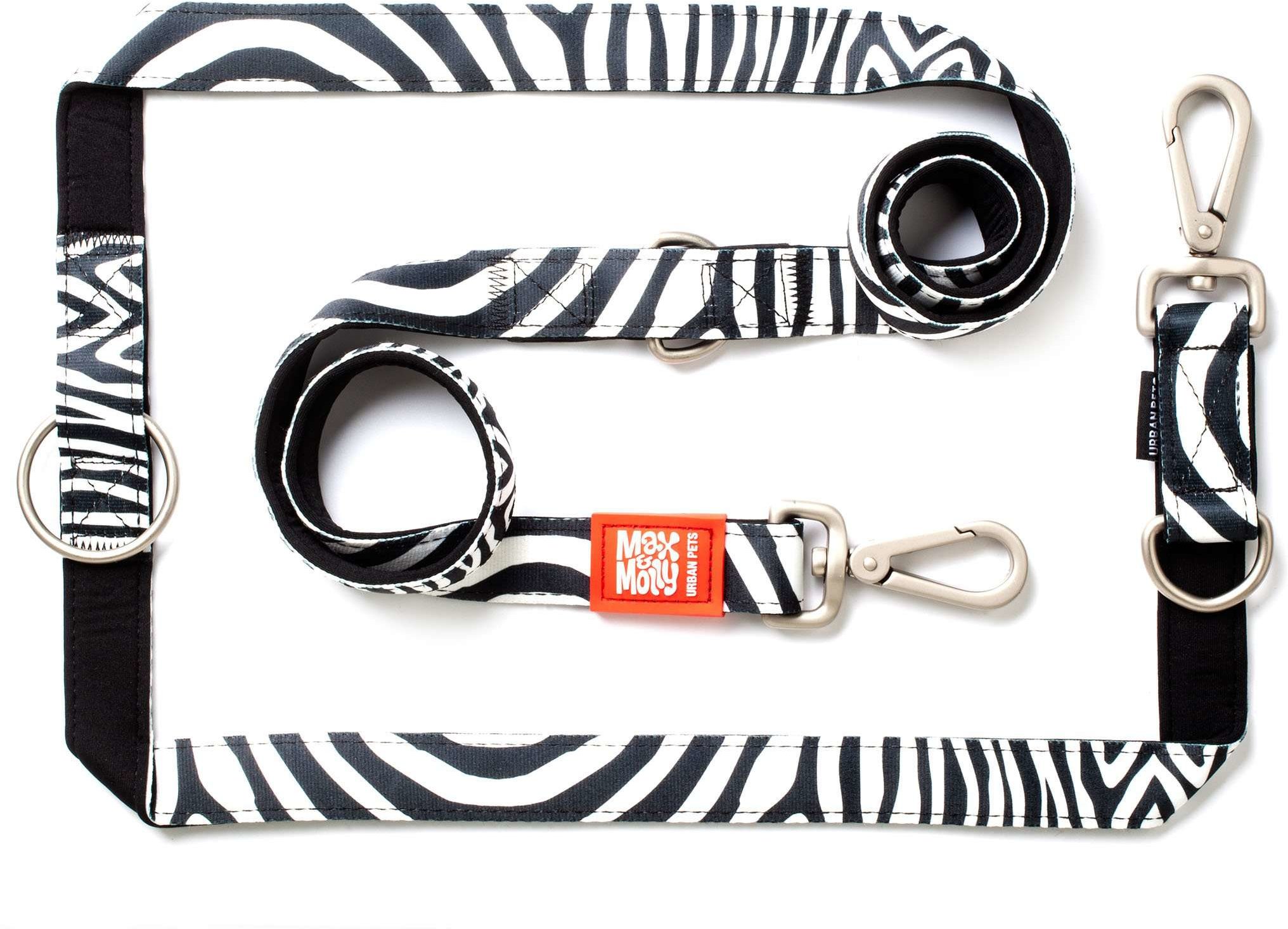 

Повідець багатофункціональний Max & Molly Urban Pets Multi-Function Leash - Zebra/M (4897039632168)
