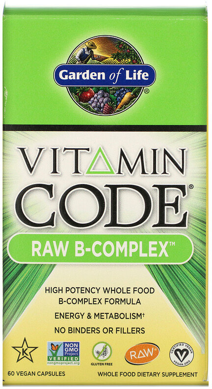 

Garden of Life Vitamin Code, Raw B-Complex, 60 Vegan Capsules (GOL-11380)