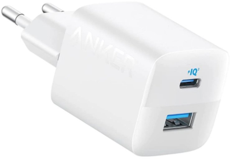 Акція на Anker Wall Charger USB-C+USB PowerPort 323 White (A2331G21) від Stylus