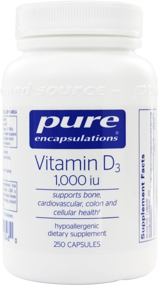 

Pure Encapsulations Vitamin D3 1,000 МЕ 250 caps Витамин D3 (PE-01348)