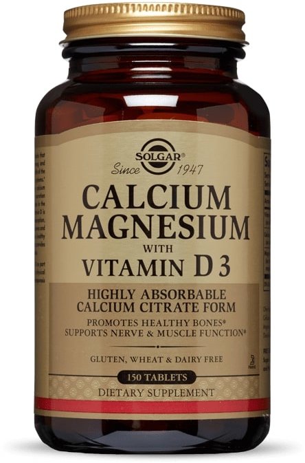 

Solgar Calcium Magnesium with Vitamin D3, 300 Tab Кальцій, магній, вітамін D3