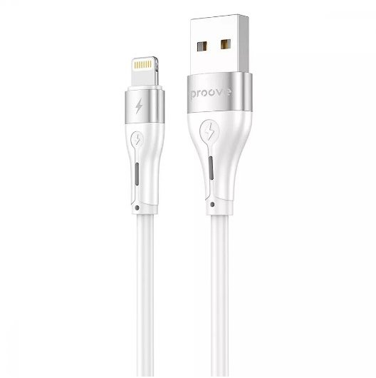 Акція на Proove Usb Cable to Lightning Soft Silicone 2.4A 1m White від Stylus
