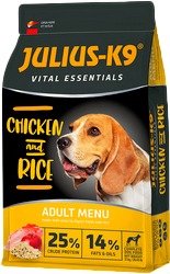 

Сухий корм для собак Julius-K9 High Premium Adult Vital Essentials птах-рис 12 кг (5998274312583)