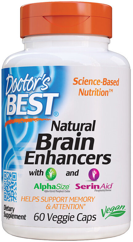 Акція на Doctor's Best Natural Brain Enhancers wtih AlphaSize and SerinAid, 60 Veggie Caps (DRB-00214) від Stylus