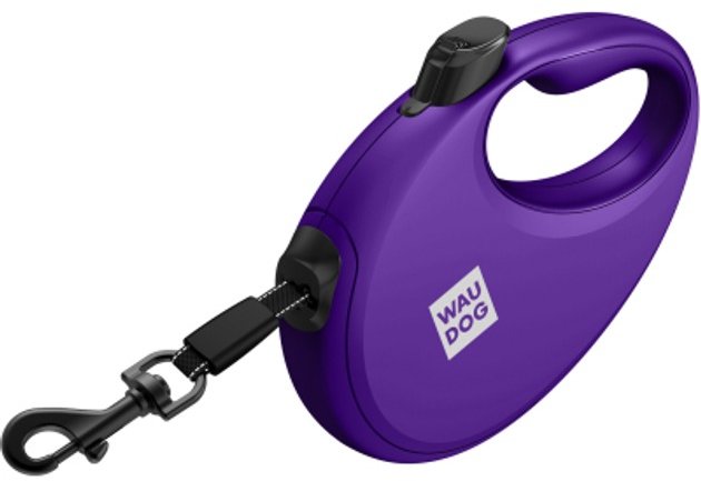 Акція на Поводок-рулетка для собак Waudog R-leash с контейнером для пакетов S фиолетовый до 12 кг 3 м (26279) від Stylus