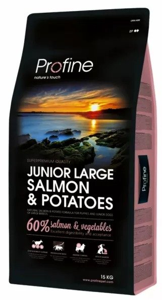 Акція на Сухой корм Profine Junior Large Salmon and Potatoes для щенков и юниоров больших пород Лосось и картофель 12 кг (8595602569472) від Stylus