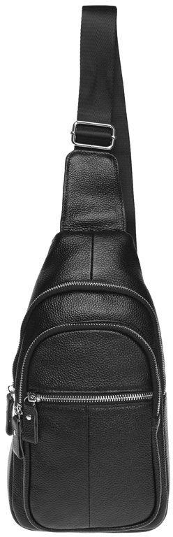 

Чоловіча сумка-слінг Borsa Leather чорна (K15060-black)
