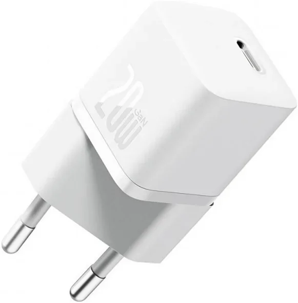Акція на Baseus Wall Charger USB-C GaN 5S 20W White (P10162503213-00) від Stylus