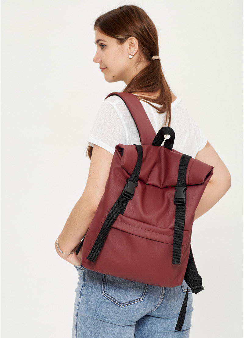 

Женский рюкзак Sambag RollTop Milton бордовый (24211005)