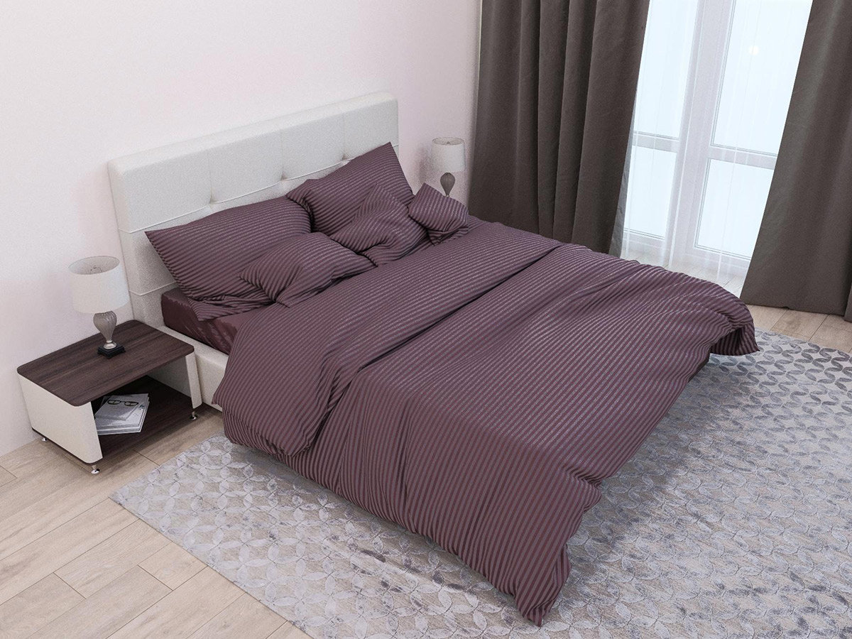 

Комплект наволочек SoundSleep Stripe Brown сатин-страйп 50x70 см 2 шт. (93669382)