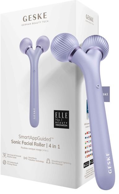 Акція на Звуковой ролик для лица Geske Sonic Facial Roller 4 в 1 Purple (GK000040PL01) від Stylus