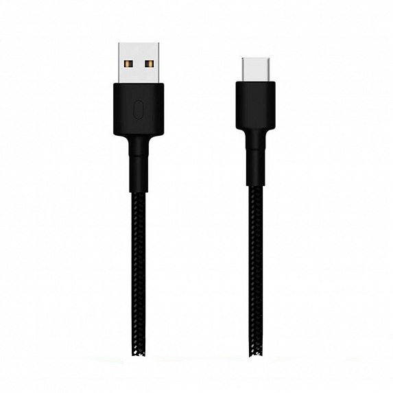 Акція на Xiaomi Usb Cable to USB-C Mi Braided 1m Black (SJV4109GL) від Y.UA