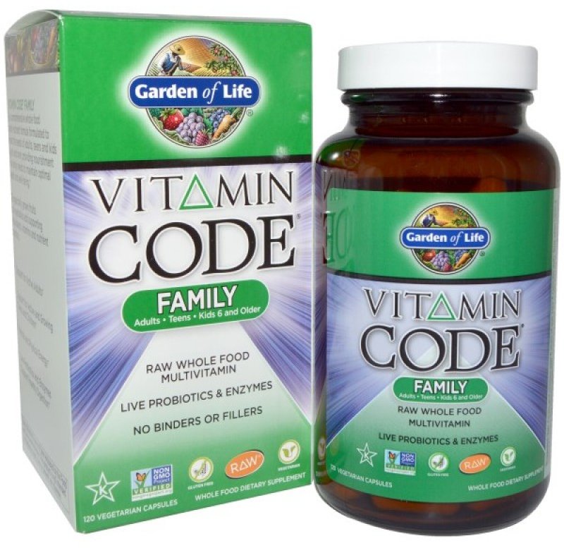 

Garden of Life Vitamin Code, Family, 120 Vegetarian Capsules (GOL-11370)