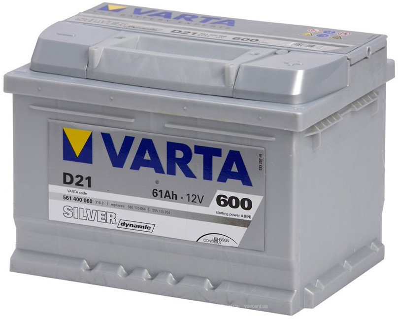 Акція на Автомобільний акумулятор Varta 6СТ-61 Silver Dynamic D21 (561 400 060) від Y.UA