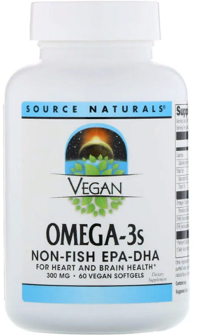 Акція на Source Naturals Vegan Omega-3S, EPA-DHA, 300 mg, 60 Vegan Softgels (SNS-02459) від Stylus