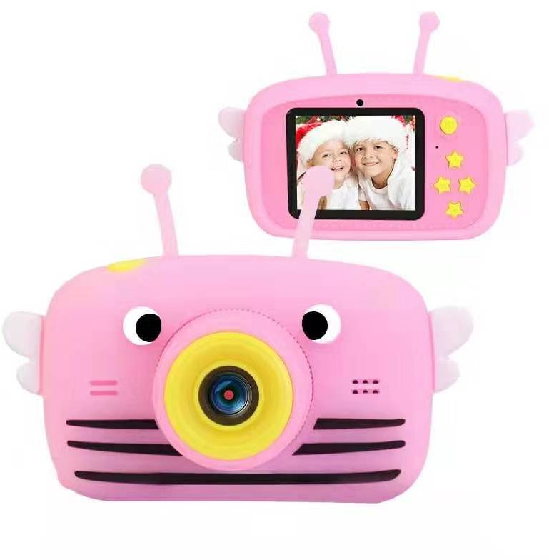 Акція на Цифровой детский фотоаппарат XoKo KVR-100 Bee Dual Lens розовый (KVR-100-PN) від Y.UA